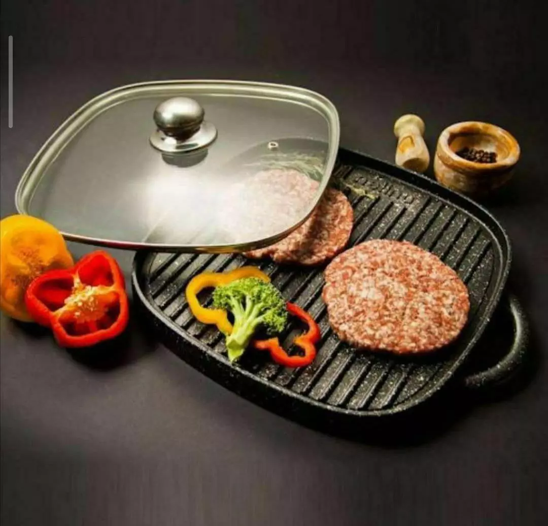 تابه گریل مربع دورو درب دار